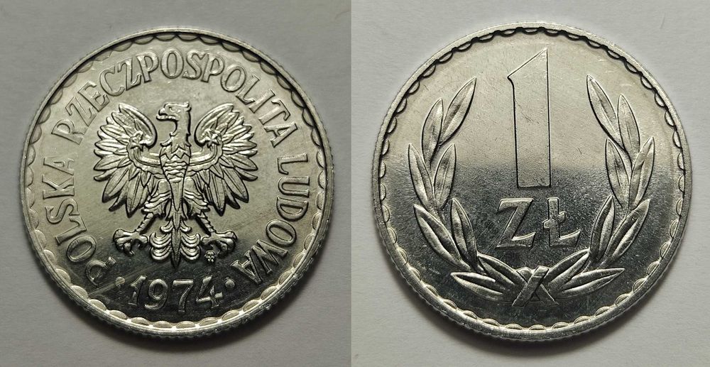 1 zł 1974, mennicze - 2 szt.