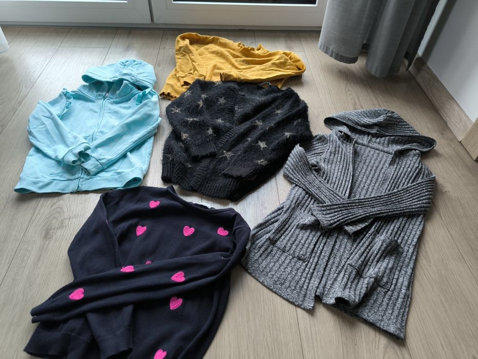 Zestaw paka Bluzy bluza serca 122-128 hm c&a pepco