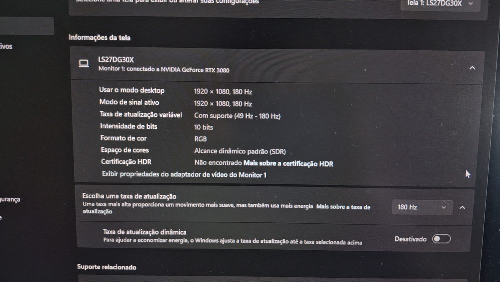 Samsung Odyssey G3 27" 180Hz (duas unidades)