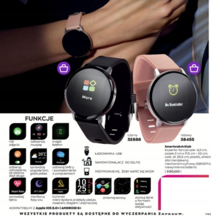Smartwatch Kiah Czarny