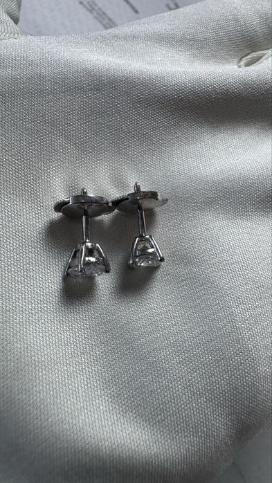 Пусеты золотые с бриллиантами tiffany