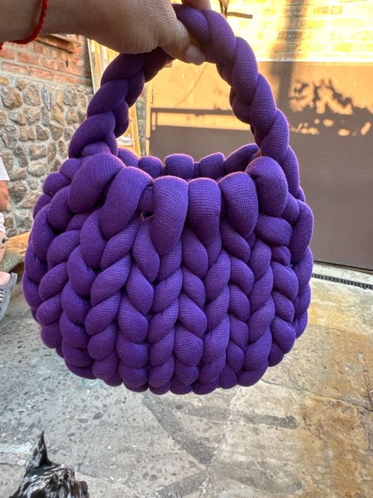 Сумка з пряжи маршмелоу (дана модель краща для діток )