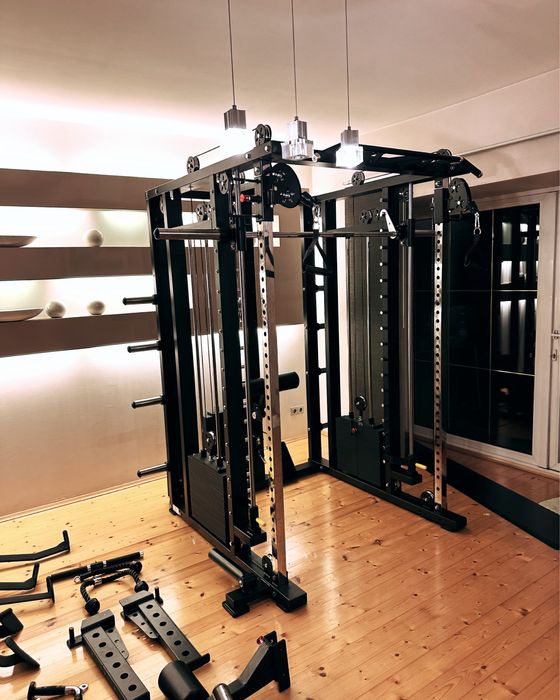 Klatka Atlas treningowy Krypton XF205, 3 stosy 360kg, suwnica smitha ...