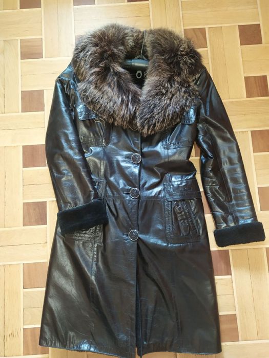 Натуральна шкіряна дублянка