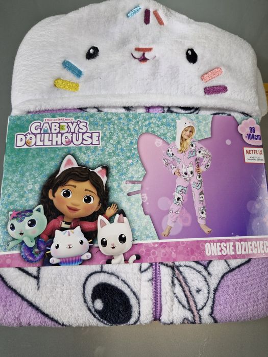 Koci Domek Gabi Kombinezon Pluszowy Piżama z Kapturem Rozmiar 98-104
