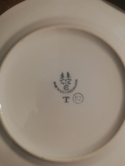 Piękny kpl talerzy z paterą