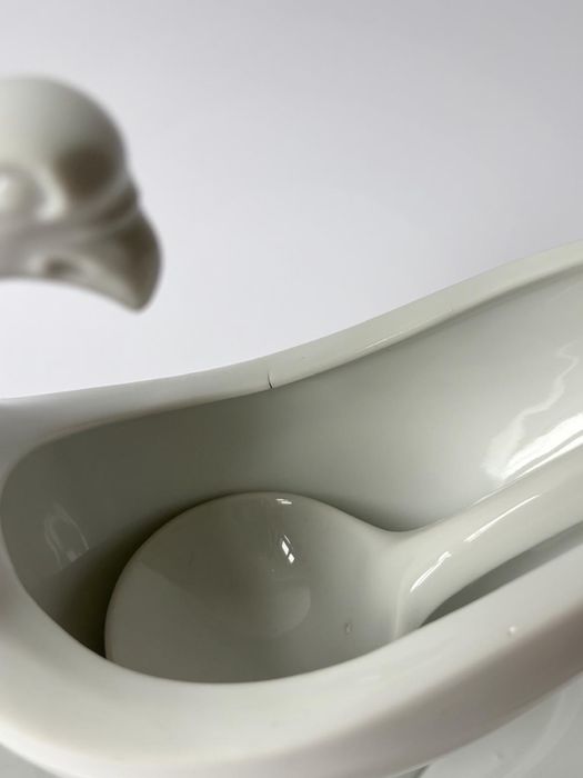 XIX wieczna francuska sosjerka głowa orła+ łyżka