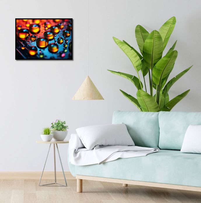 Plakat 55x40cm Krople Bliskiej Wody