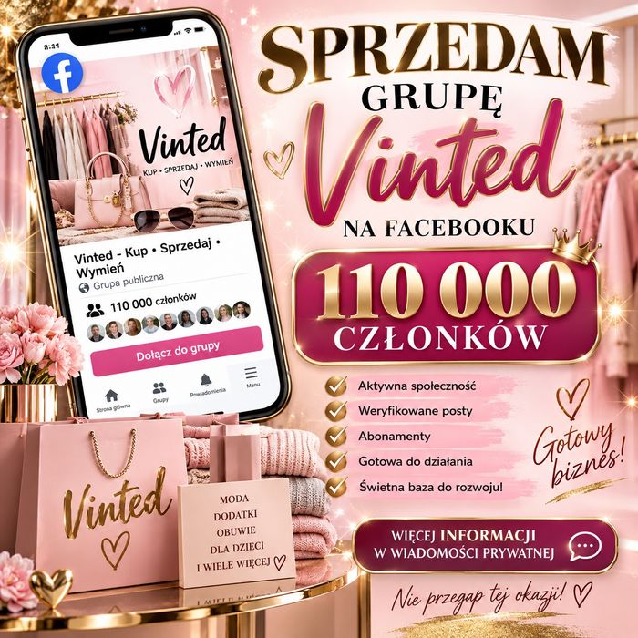 Sprzedam biznes grupa na facebooku odzież zabwki
