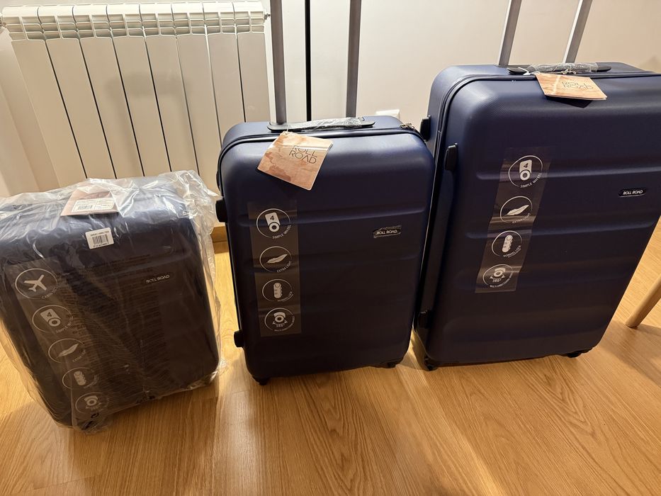Conjunto 3 malas de viagem novas a estrear - 55, 65 e 75cm - Roll Road