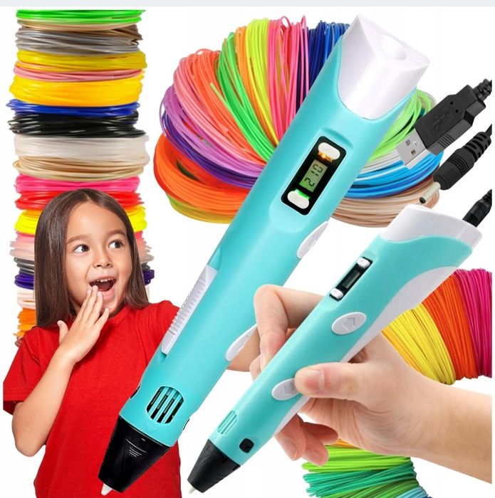 Mini drukarka długopis 3D MAGICZNY + FILAMENT 110 metrów