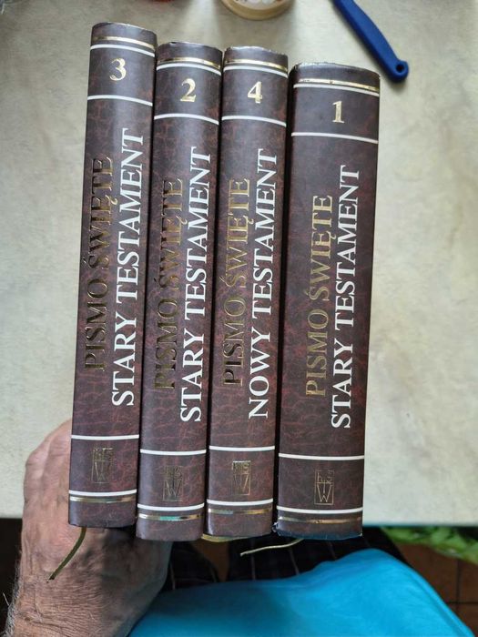 Pismo Święte 4 Tomowe Biblia Poznańska 2000 rok- Wolniewicz Peter