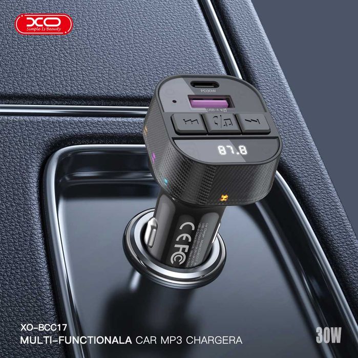 Transmiter Bluetooth FM XO Z Szybkim Ładowaniem 30W