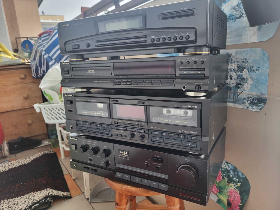 Zestaw Technics Wzmacniacz Korektor cd Deck