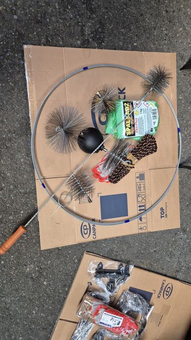 Zestaw do czyszczenia komina od dołu. 10m szczotka 175 WYCIOR 200 PIEC