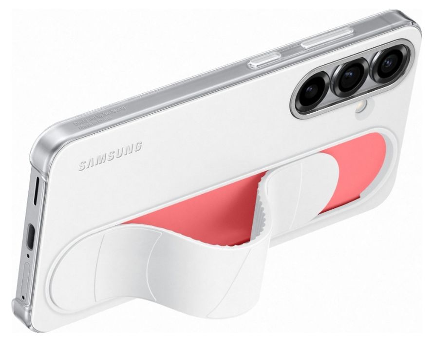 Etui Samsung Standing Grip Case white cover do Galaxy S25