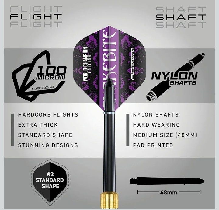 RED DRAGON Zestaw rzutek do darta Peter Wright Snakebite