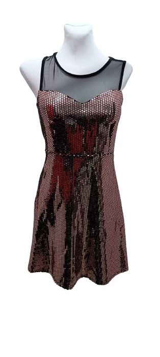 Sukienka błyszcząca na ramiączkach, święta, sylwester