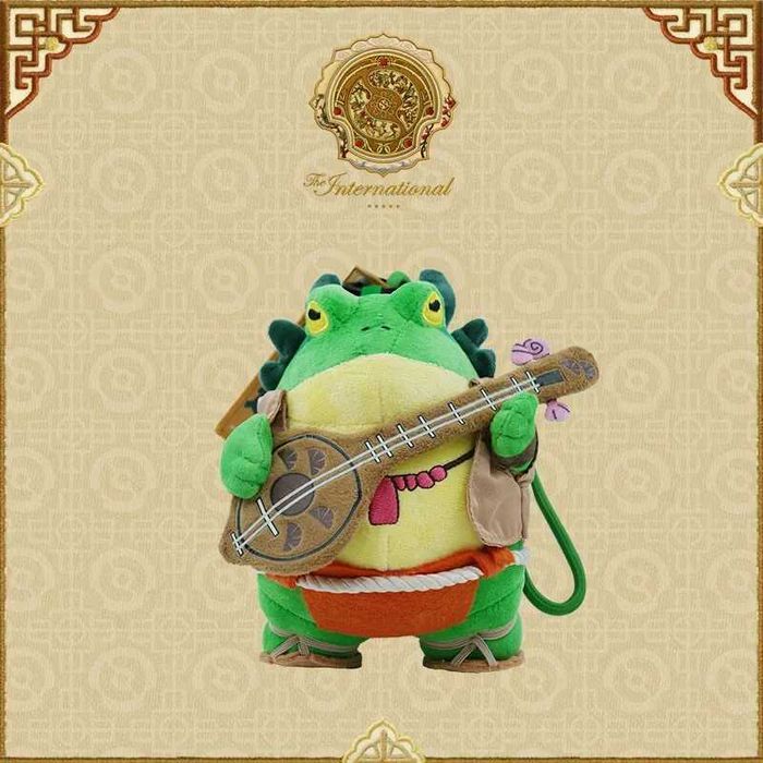 Плюшевий брелок Dota 2 Largo Plush Pendant TI 2026 / М'яка іграшка-підвіс Дота 2 жаба Ларго з лютнею / Колекційний підвіс на рюкзак Secret Shop