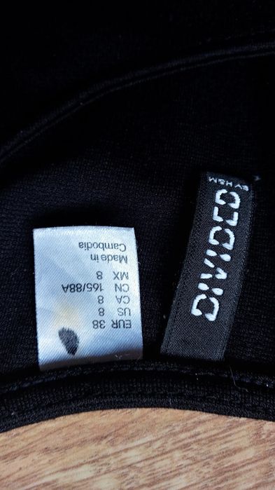 Czarna sukienka z H&M rozm.38