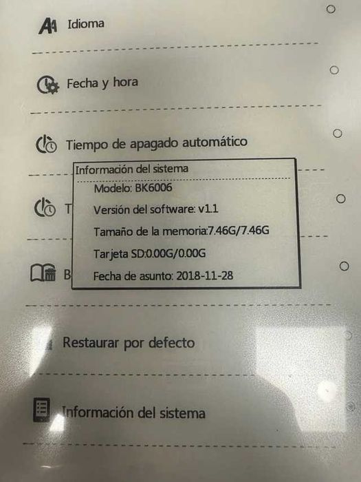 Czytnik ebooków ebook reader 6" 8GB ekran atramentowy
