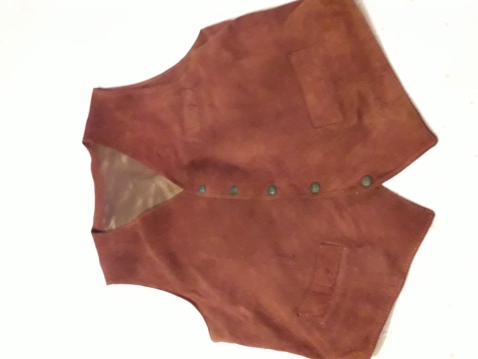 Colete em pele unisexo