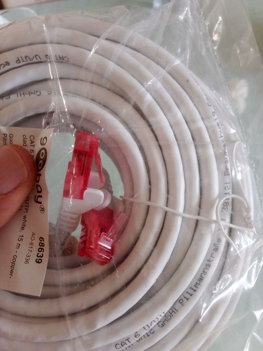 White Cat6 Network Cable, 15 Meters, New64409176437379121