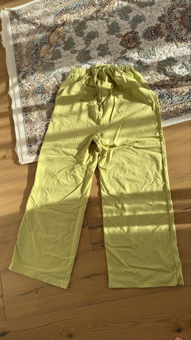 Джинси сіро-чорні і салатові штани для вагітних Л розмір