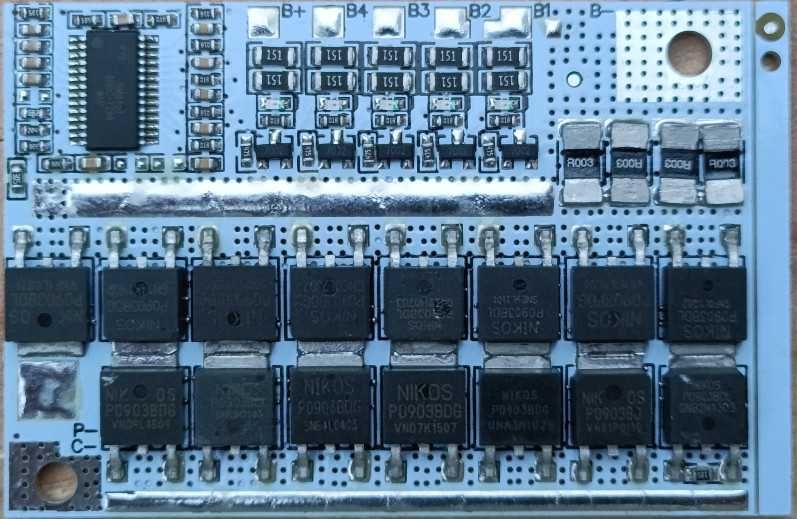 Плата BMS BT3-5_v4 5S 16В 100А для захисту та балансування LiFePO4 акумуляторів