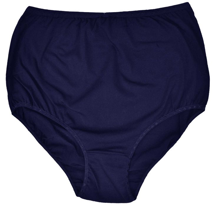 Majtki wysoki stan, granatowe , bawełna, Plus Size 50-56 , biodra do 150cm