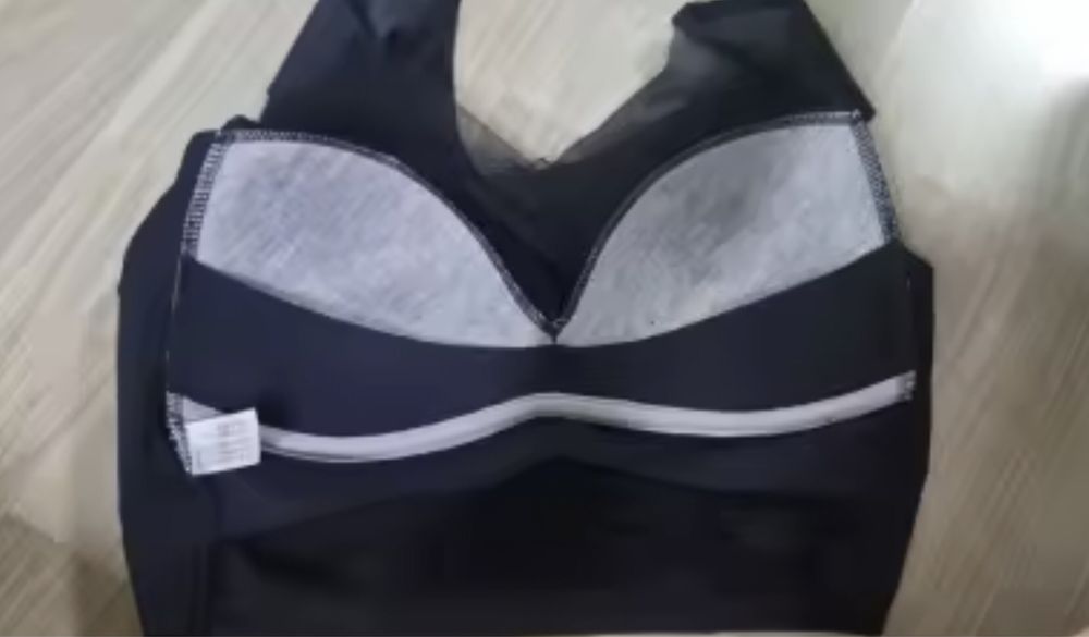 Granatowy dzienny stanik sportowy super wygodny mięciutki L