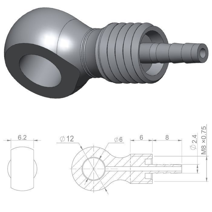 Banjo przewód hydrauliczny HBP27 Nierdz do Formula 2.1mm