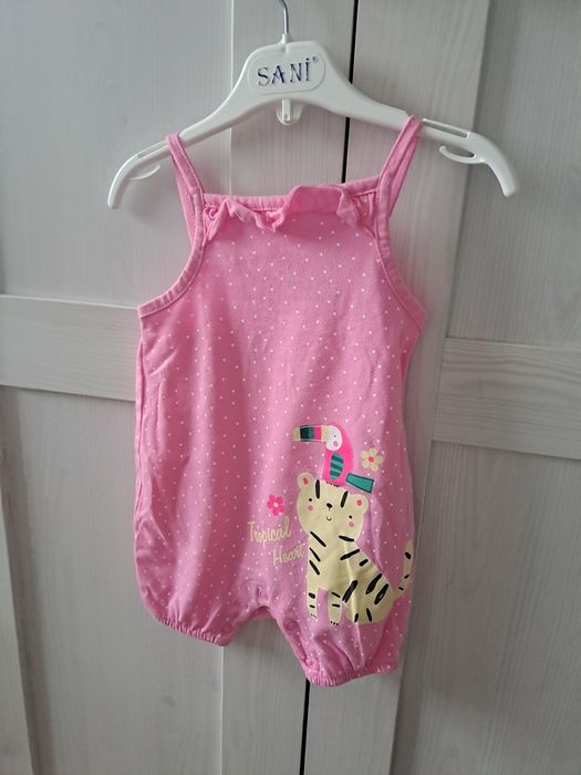 Zestaw ogrodniczek/rampersow/kombinezon r 74