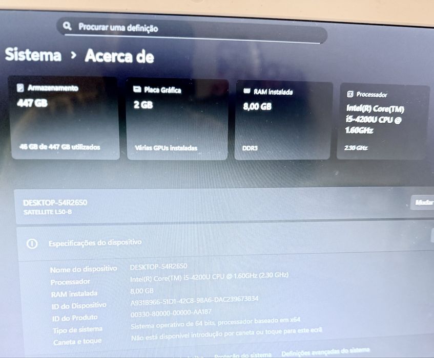 Portatil Toshiba L50-B I5 com Radeon