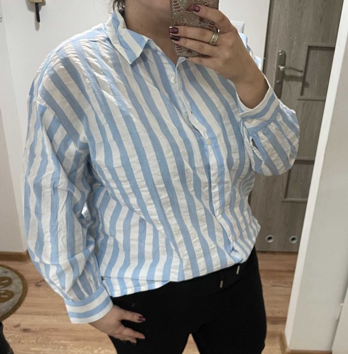 Koszula w paski plus size oversize 2XL 44