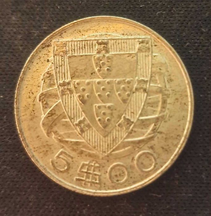 Moeda de 5 Escudos em Prata — Portugal, 1948 — Caravela