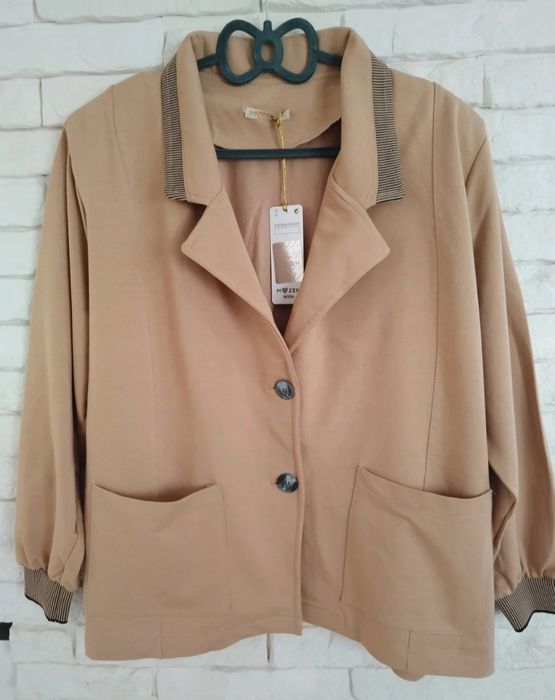 Myzem bawełniana sportowa marynarka żakiet plus size xxxl 46 48