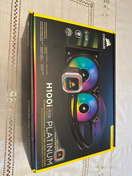 Cooler Corsair H100i RGB 240mm com 2x ventoinhas Corsair LL120