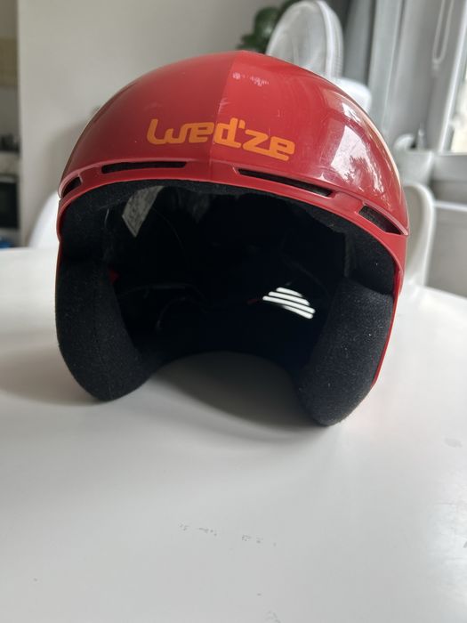 kask czerwony dla dzieci 48- 52 cm S
