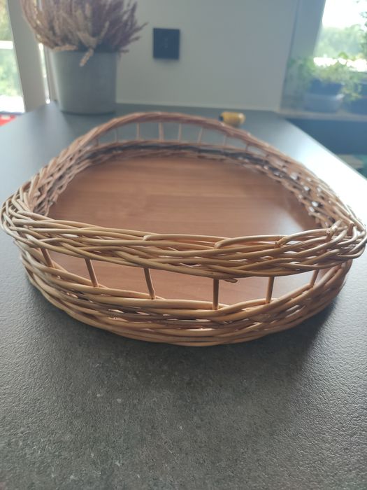 Kosz prezentowy, kosz na prezenty, Taca wiklinowa kosz wiklinowy 52 cm