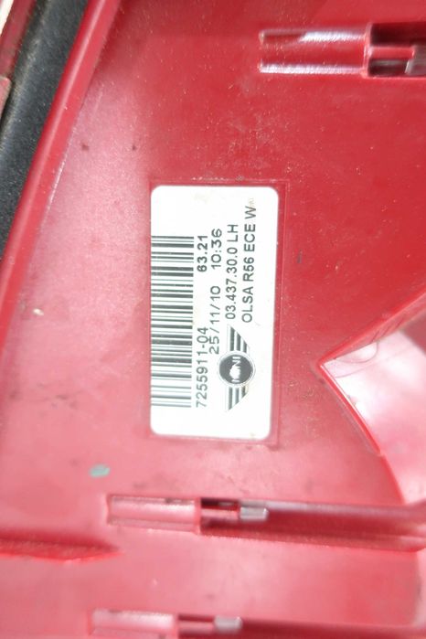 Lampa tył tylna Prawa Lewa Led Mini R56 lift lci