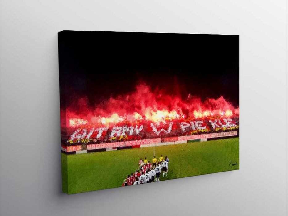 Obraz na ścianę 100x70 cm Legia Warszawa Witamy w piekle
