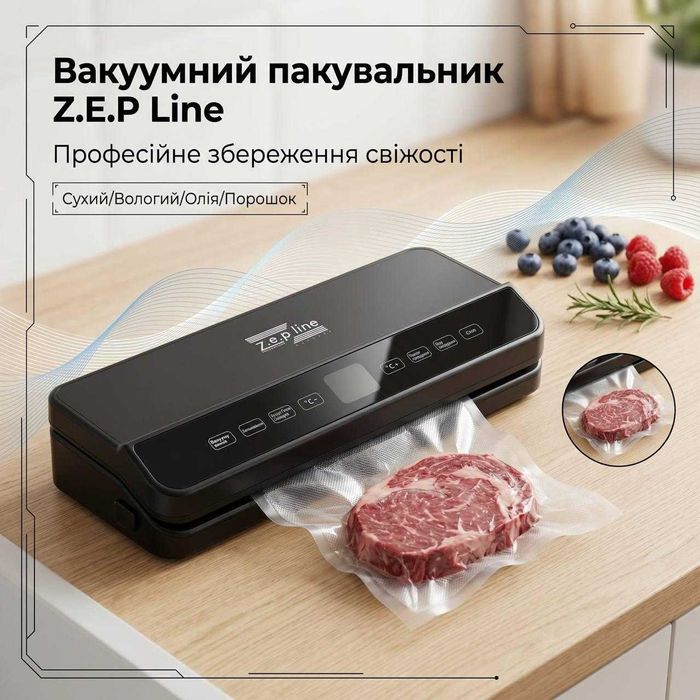 НОВИНКА ‼️Вакуумний пакувальник Zepline+рулон пакетів