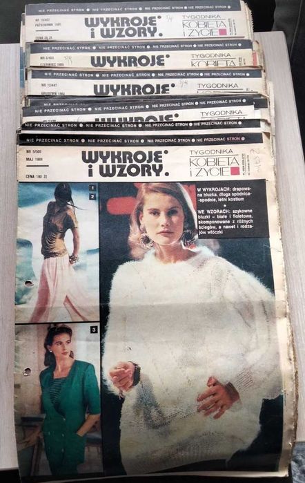 "Wzory i wykroje" dodatek do tygodnika Kobieta i Życie 50 numerów