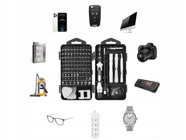 Zestaw precyzyjnych śrubokrętów uniwersalny wkrętak bity 115w1