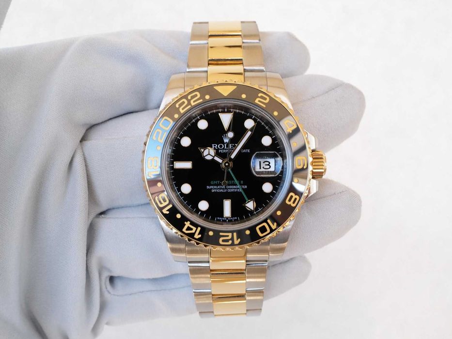 Rolex GMT-Master II  18K Yellow Gold Black Dial