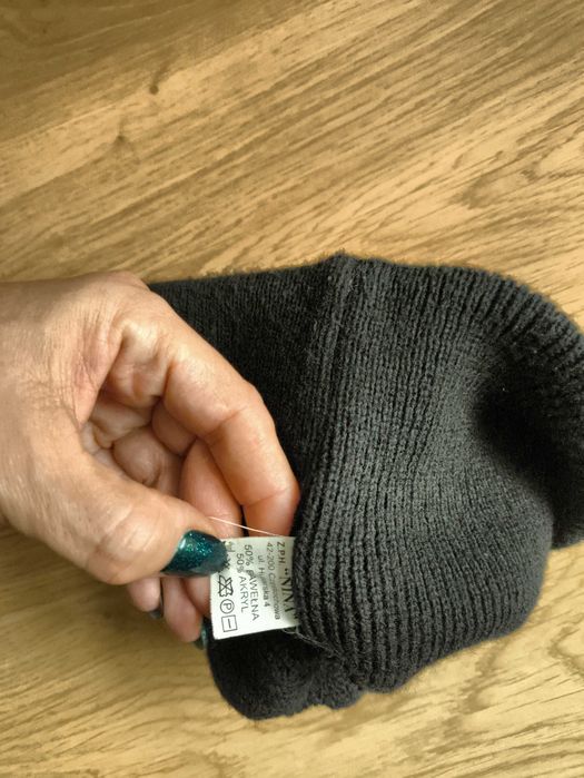 Szara czapka Big, rozmiar uniwersalny