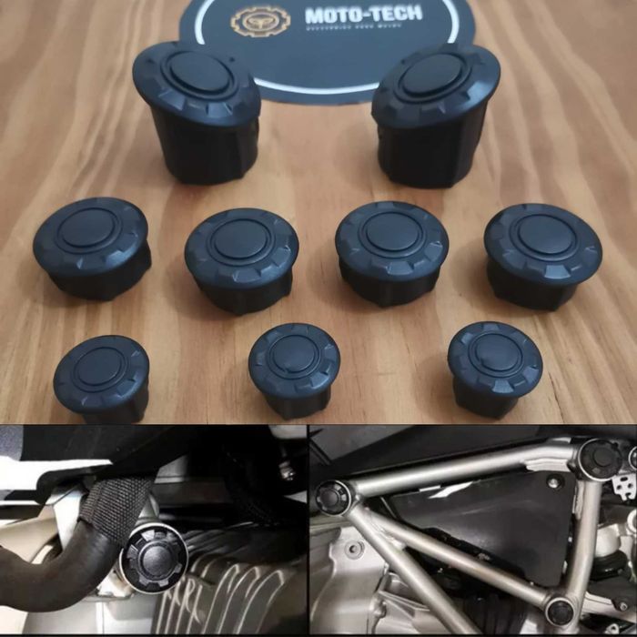 Bmw lc r1200 e 1250 gs/a tampas de quadro em borracha