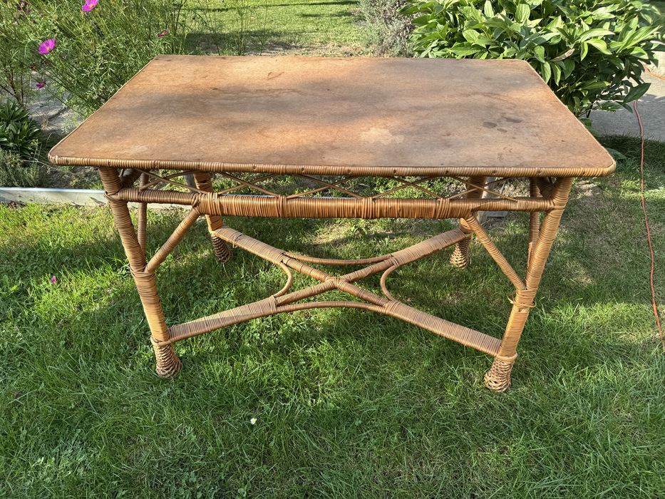 Zestaw ogrodowy wiklinowy 2 fotele i stolik