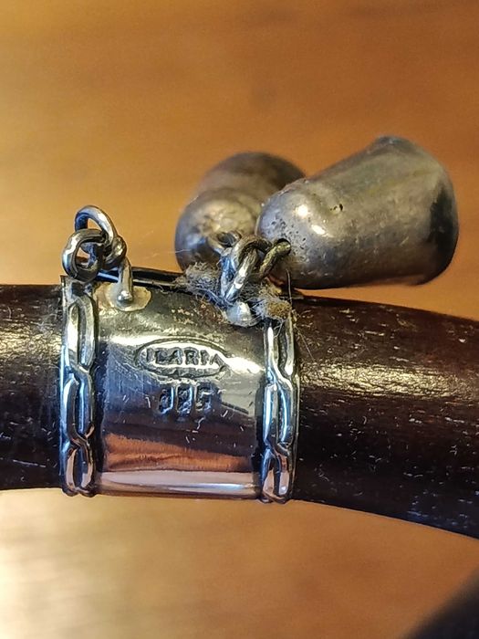 Esculturas Madeira e Prata Contrastada iLaria 925 12 cm